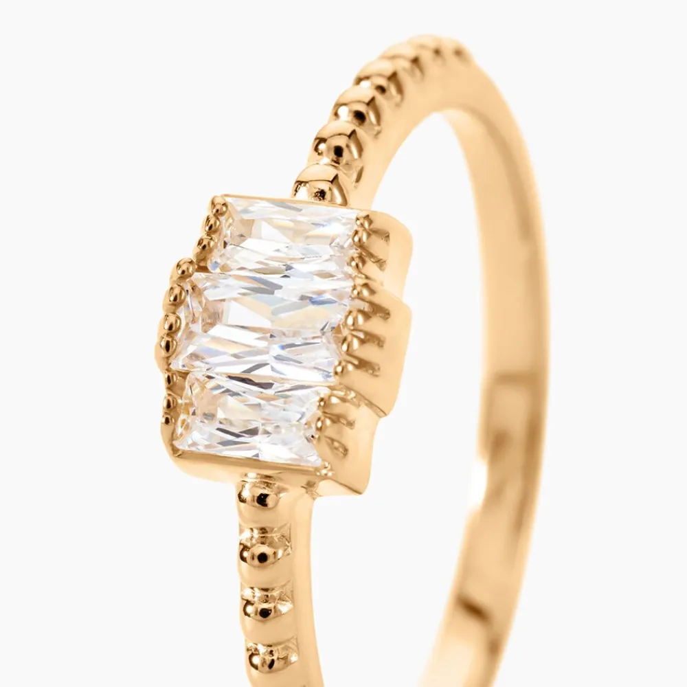 Bague Valentyne Plaque Or Jaune Oxyde De Zirconium|Marc Orian Clearance