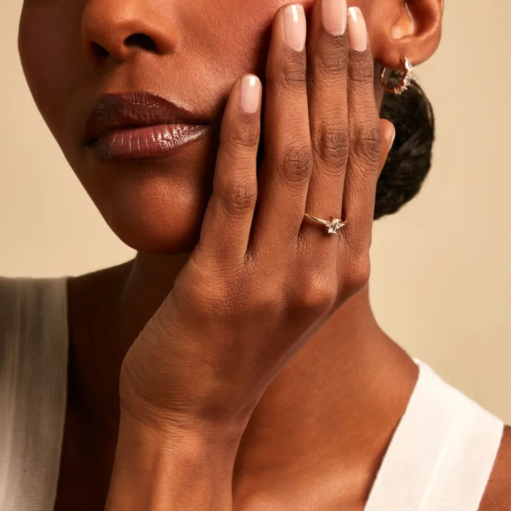 Bague Valentyne Plaque Or Jaune Oxyde De Zirconium|Marc Orian Sale
