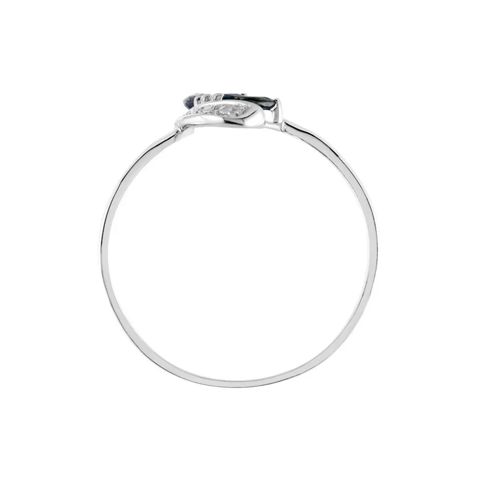 Bague Valy Or Blanc Saphir