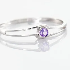 Bague Veroucha Or Blanc Amethyste|Marc Orian New