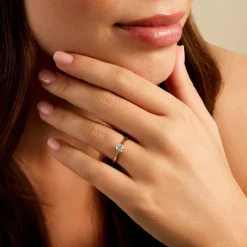 Bague Vicoeuria Ld Platine Blanc Diamant Synthétique|Marc Orian Discount