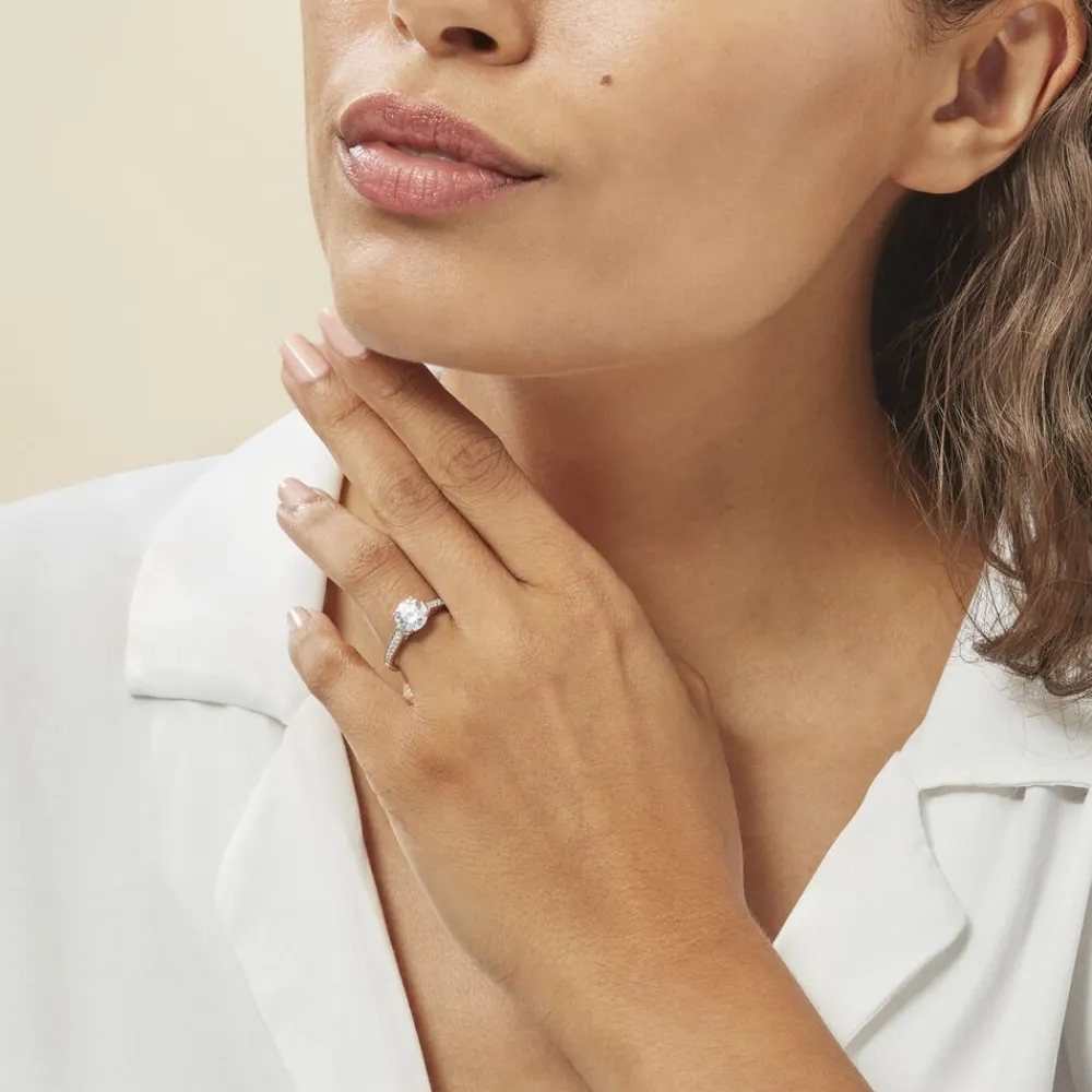 Bague Viky Argent Blanc Oxyde De Zirconium|Marc Orian Outlet