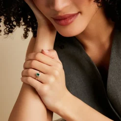 Bague Vladimir Or Jaune Emeraude Diamants|Marc Orian Hot