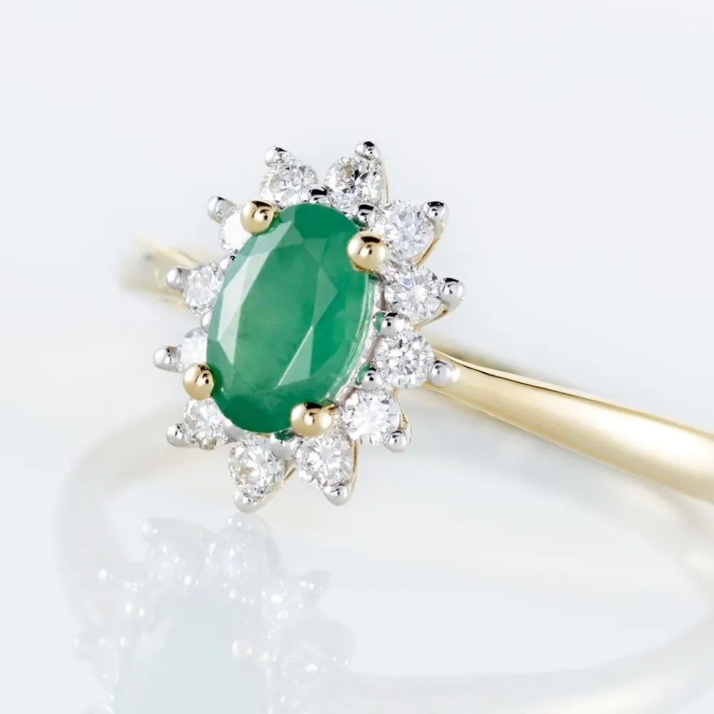 Bague Vladimir Or Jaune Emeraude Diamants|Marc Orian Hot