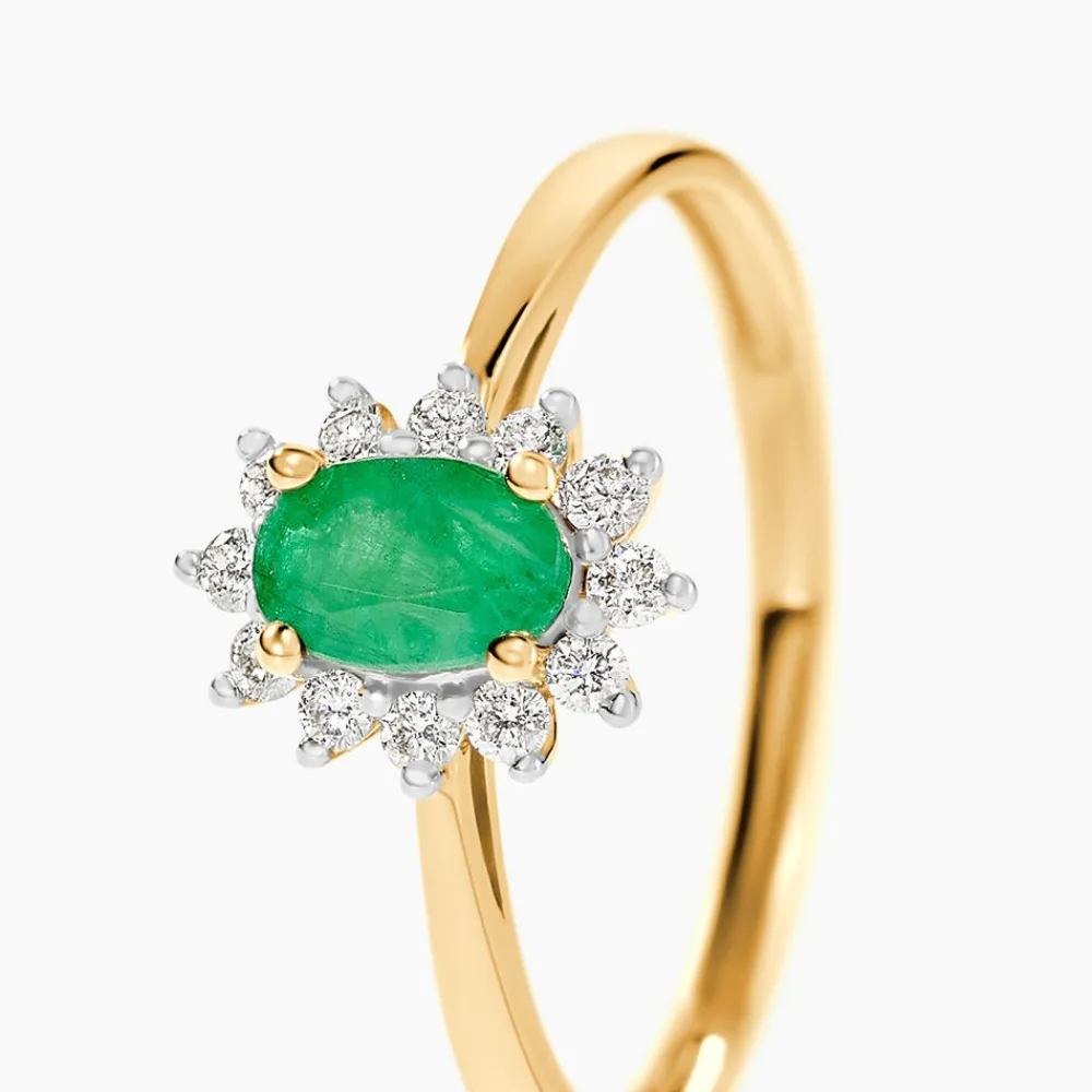 Bague Vladimir Or Jaune Emeraude Diamants|Marc Orian Hot
