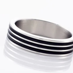 Bague Wallace Acier Blanc