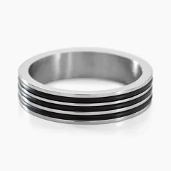 Bague Wallace Acier Blanc