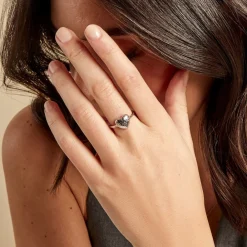 Bague With Love Argent Blanc|Marc Orian Sale