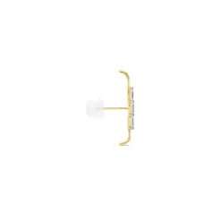 Bijou D'oreille Unitaire Alon Or Jaune Oxyde De Zirconium