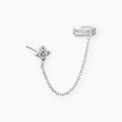 Bijou D'oreille Unitaire Argent Blanc Heh Oxydes De Zirconium|Marc Orian New