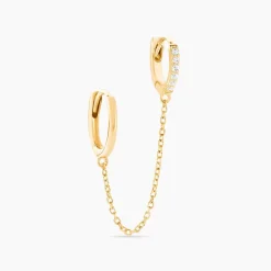 Bijou D'oreille Unitaire Briallen Or Jaune Oxyde De Zirconium|Marc Orian Hot