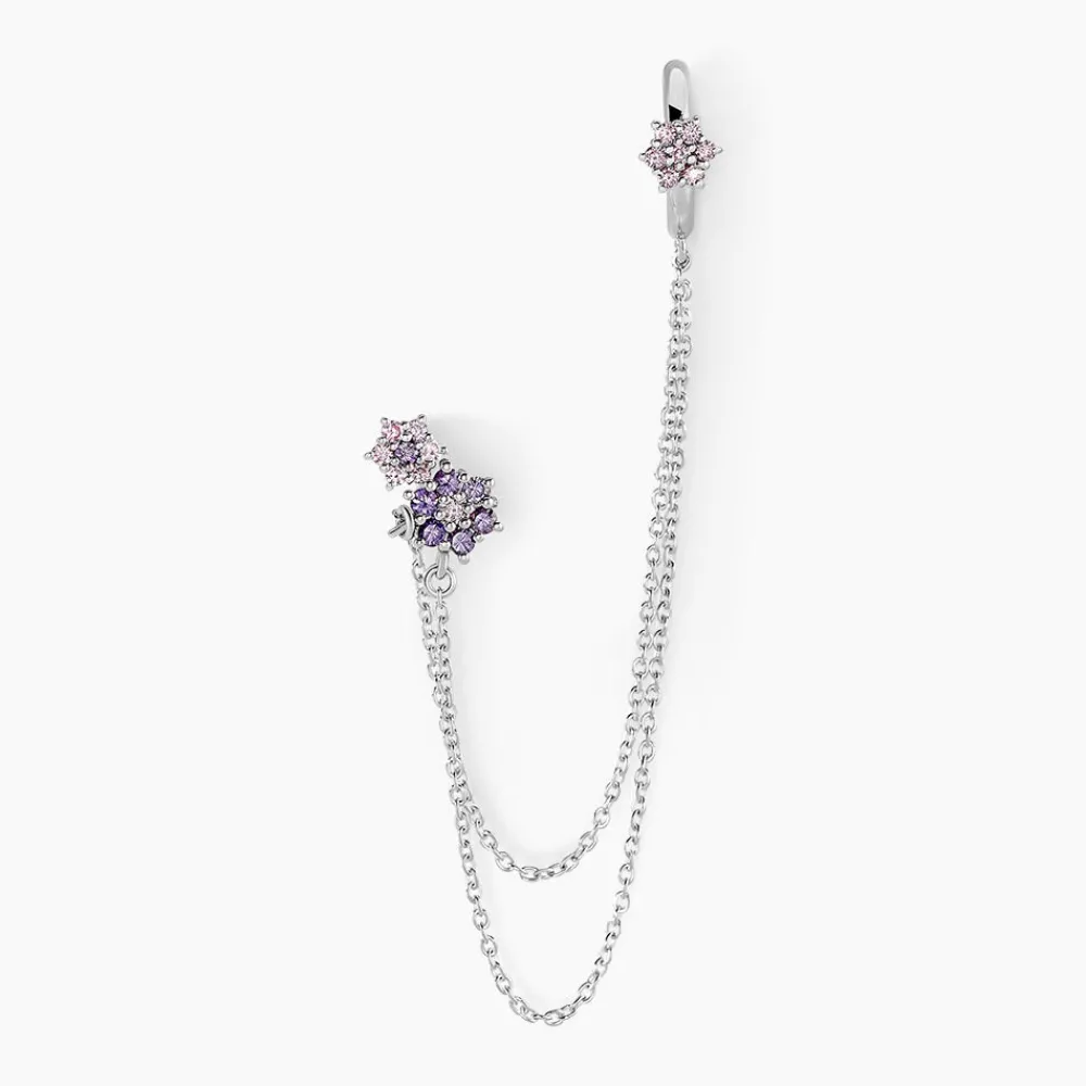 Bijou D'oreille Unitaire Grimpant Argent Blanc Oxyde De Zirconium|Marc Orian Clearance