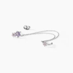 Bijou D'oreille Unitaire Grimpant Argent Blanc Oxyde De Zirconium|Marc Orian Clearance