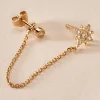 Bijou D'oreille Unitaire Lyric Plaqué Or Jaune Oxyde De Zirconium|Marc Orian Clearance