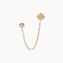 Bijou D'oreille Unitaire Lyric Plaqué Or Jaune Oxyde De Zirconium|Marc Orian Clearance