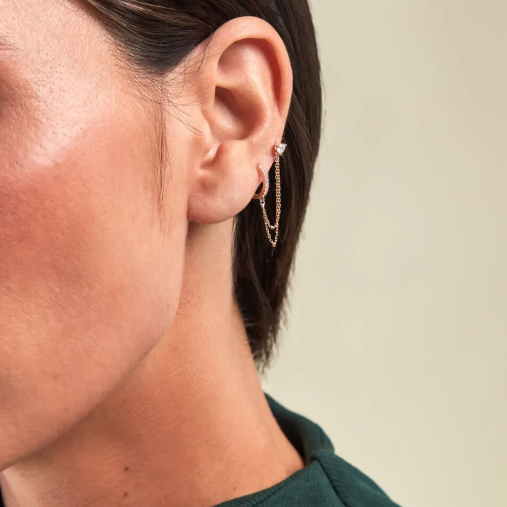 Bijou D'oreille Unitaire Michi Or Jaune Oxyde De Zirconium|Marc Orian Clearance
