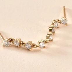 Bijou D'oreille Unitaire Odell Plaqué Or Jaune Oxyde De Zirconium|Marc Orian Sale