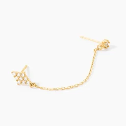 Bijou D'oreille Unitaire Pallas Or Jaune Oxyde De Zirconium|Marc Orian Online