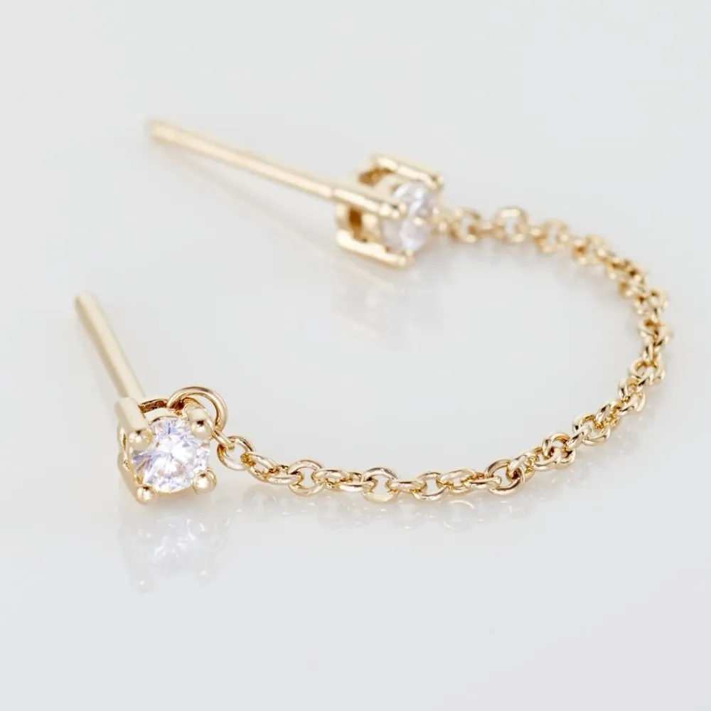Bijou D'oreille Unitaire Pendante Plaqué Or Jaune Dofi Oxyde|Marc Orian Clearance