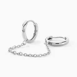 Bijou D'oreille Unitaire Stephie Argent Blanc|Marc Orian Clearance