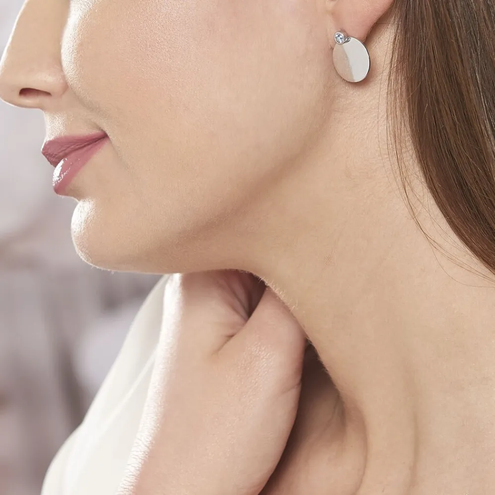 Bijoux D'oreilles Aleksandra Argent Blanc Oxyde De Zirconium|Marc Orian Clearance