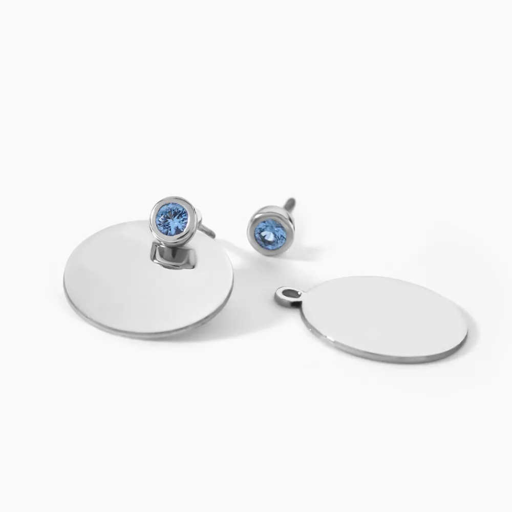Bijoux D'oreilles Aleksandra Argent Blanc Oxyde De Zirconium|Marc Orian Clearance