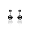 Bijoux D'oreilles Alyson Argent Blanc Céramique