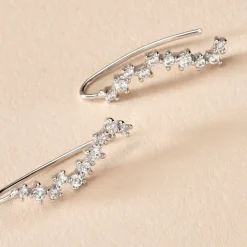Bijoux D'oreilles Brandi Argent Rhodié Oxyde De Zirconium|Marc Orian Sale