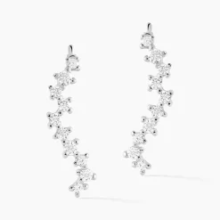 Bijoux D'oreilles Brandi Argent Rhodié Oxyde De Zirconium|Marc Orian Sale