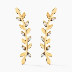 Bijoux D'oreilles Eloiza Or Jaune Oxyde De Zirconium|Marc Orian Online