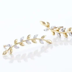 Bijoux D'oreilles Eloiza Or Jaune Oxyde De Zirconium|Marc Orian Online