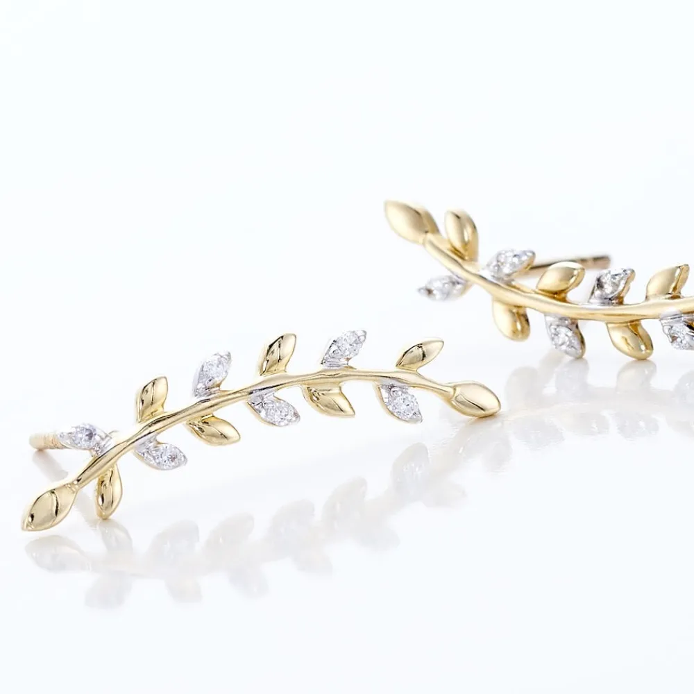 Bijoux D'oreilles Eloiza Or Jaune Oxyde De Zirconium|Marc Orian Online