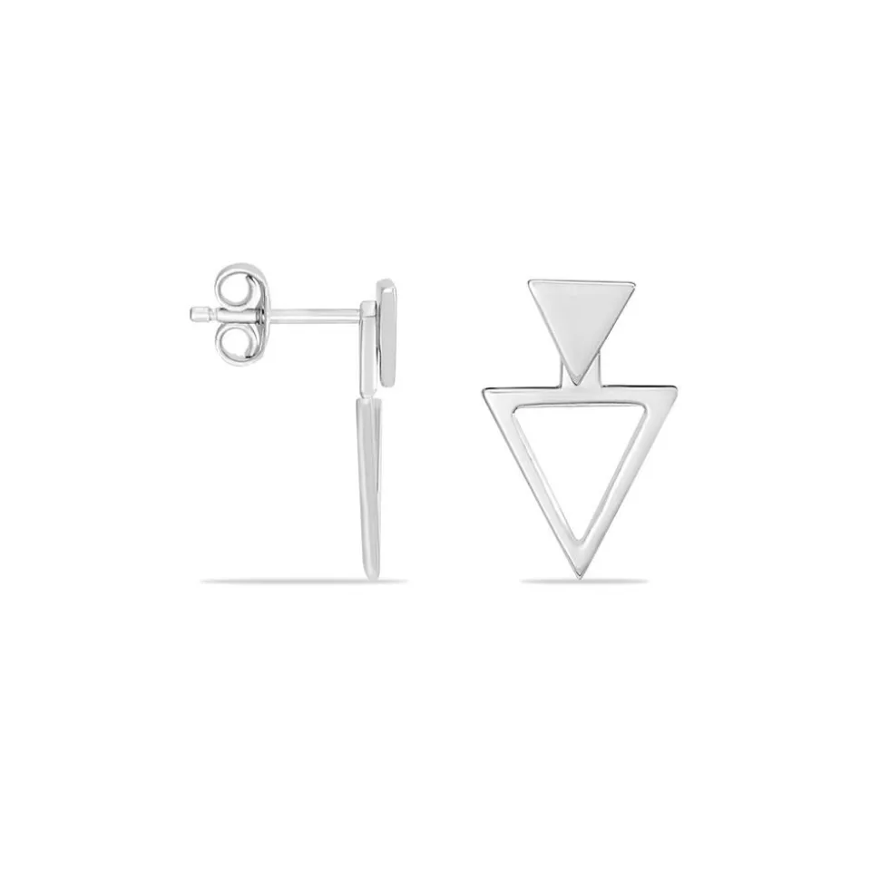 Bijoux D'oreilles Katie Argent Blanc