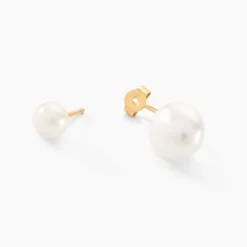 Bijoux D'oreilles Metisse Or Jaune Perle De Culture|Marc Orian Outlet