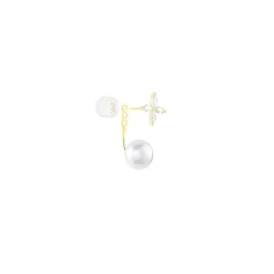 Bijoux D'oreilles Norah Or Jaune Perle De Culture Et Oxyde|Marc Orian Best