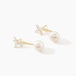 Bijoux D'oreilles Norah Or Jaune Perle De Culture Et Oxyde|Marc Orian Best