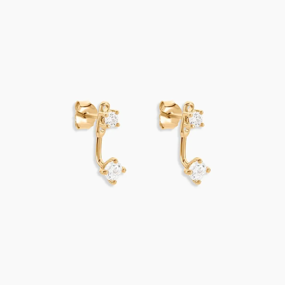 Bijoux D'oreilles Plaqué Or Dedale Oxydes De Zirconium|Marc Orian Hot