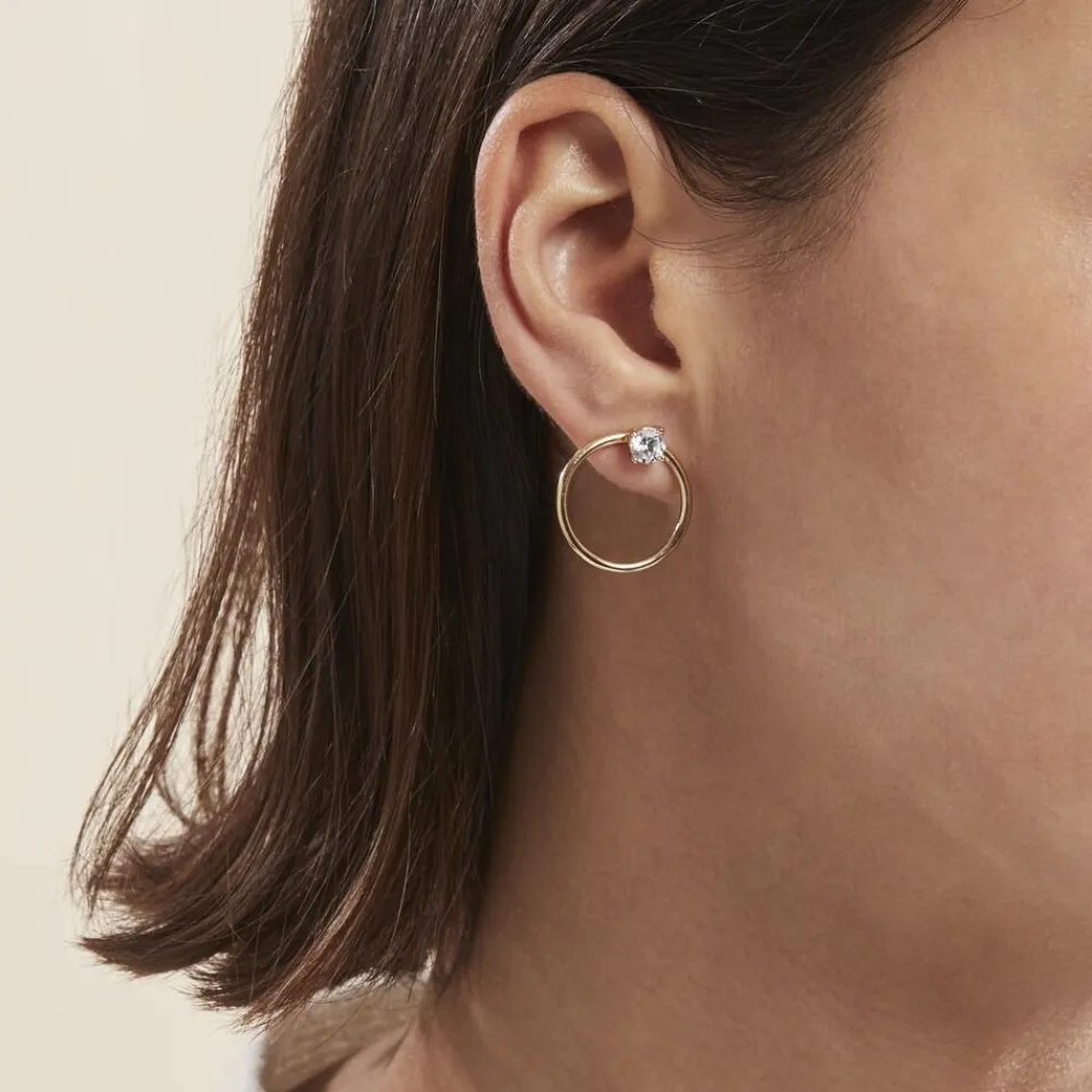 Bijoux D'oreilles Plaqué Or Jaune Amariah Oxydes De Zirconium|Marc Orian Hot