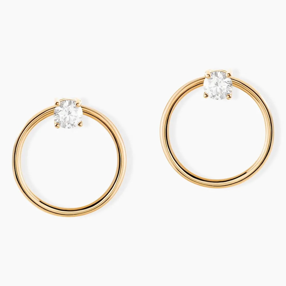 Bijoux D'oreilles Plaqué Or Jaune Amariah Oxydes De Zirconium|Marc Orian Hot