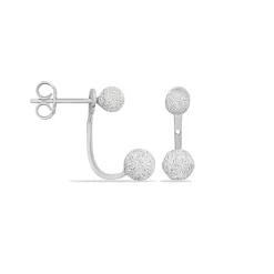 Bijoux D'oreilles Rosely Argent Blanc