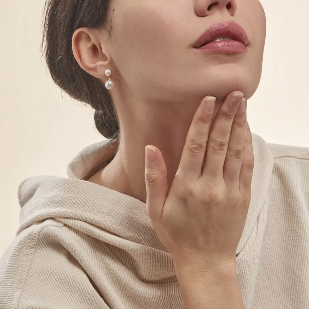 Bijoux D'oreilles Seona Or Jaune Perle De Culture|Marc Orian Clearance