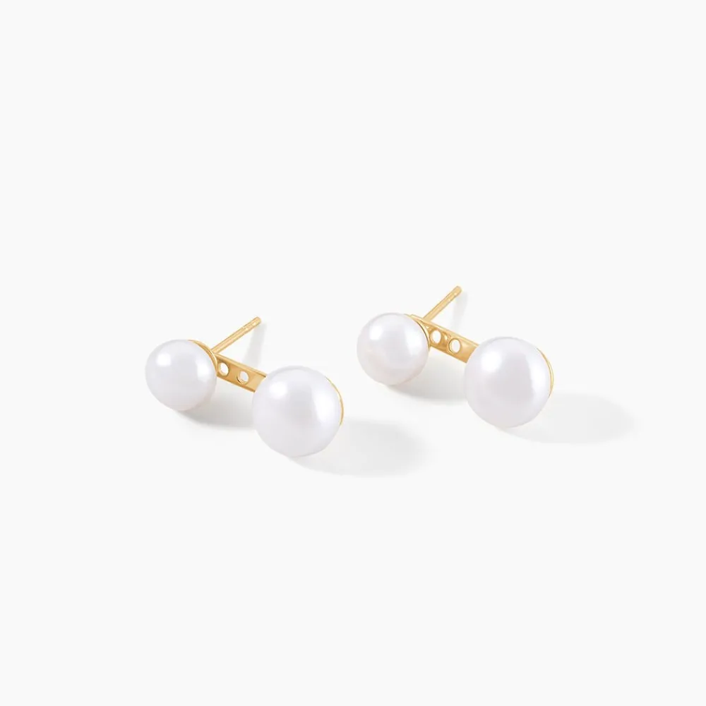 Bijoux D'oreilles Seona Or Jaune Perle De Culture|Marc Orian Clearance