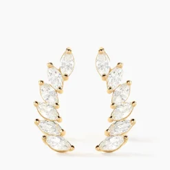 Bijoux D'oreilles Sparkle Or Jaune Oxyde De Zirconium|Marc Orian Hot