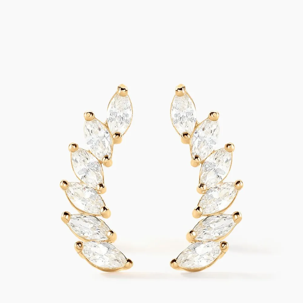 Bijoux D'oreilles Sparkle Or Jaune Oxyde De Zirconium|Marc Orian Hot