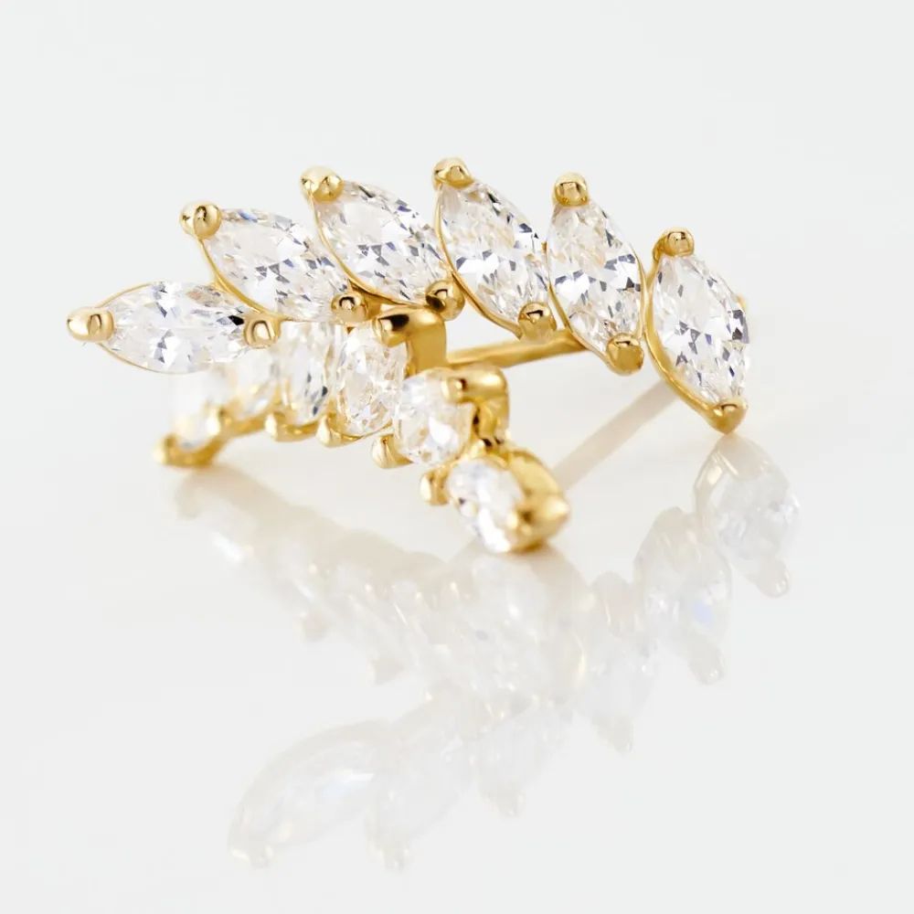 Bijoux D'oreilles Sparkle Or Jaune Oxyde De Zirconium|Marc Orian Hot