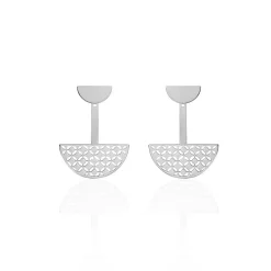 Bijoux D'oreilles Yelda Acier Blanc
