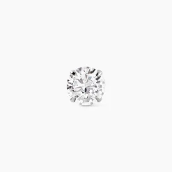 Boucle D'oreille Puce Unitaire Niels Argent Blanc Oxyde De Zirconium