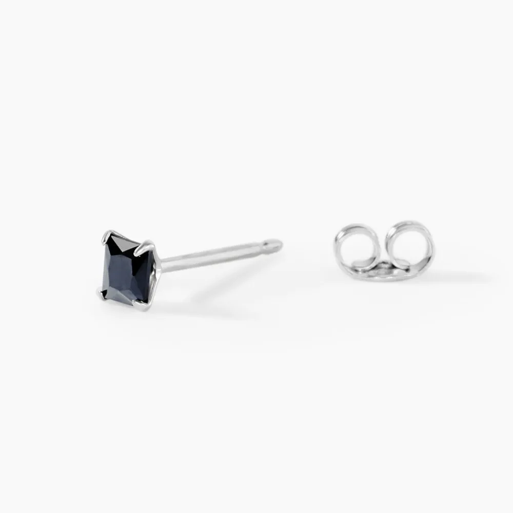 Boucle D'oreille Puce Unitaire Paco Argent Blanc Oxyde De Zirconium|Marc Orian Discount