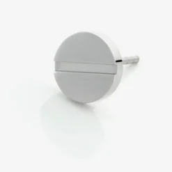 Boucle D'oreille Puce Unitaire Acier Blanc Naomh