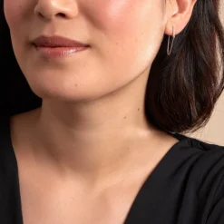 Boucle D'oreille Unitaire Barbra Or Jaune Oxyde De Zirconium|Marc Orian